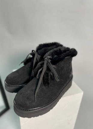 Теплые зимние ботинки бабушки на шнуровке 36 37 38 39 40 41 размер