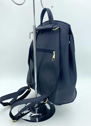 Жіночий рюкзак синій рюкзак сумка рюкзак міський рюкзак трансформер синій рюкзак3 фото
