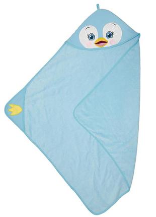 Уголок для купания пингвин, детское полотенце