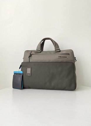 Piquadro чоловіча шкіряна італійська сумка для ноутбука документів сумочка під ноутбук шкіра оригінал подарунок чоловіку хлопцю1 фото