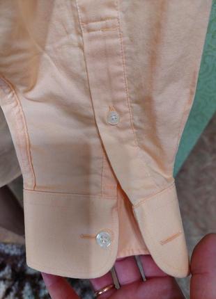 Котонова сорочка вільного крою персикового кольору6 фото