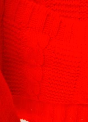 Оранжевая базовая вязаная винтажная жилетка в косы3 фото