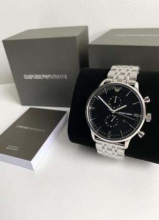 Emporio armani ar0389 chronograph watch чоловічий брендовий наручний годинник хронограф армані оригінал на подарунок чоловіку подарунок хлопцю4 фото