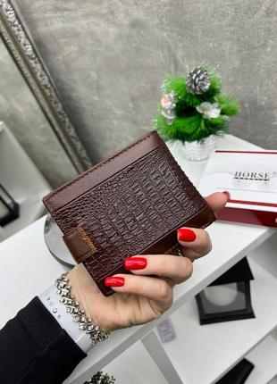 Стильний ефектний чоловічий гаманець у фірмовій коробці3 фото