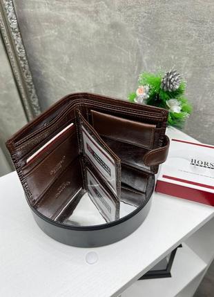 Стильний ефектний чоловічий гаманець у фірмовій коробці5 фото