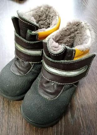 Зимові черевики на хлопчика 24 розмір 14 см устілка.1 фото