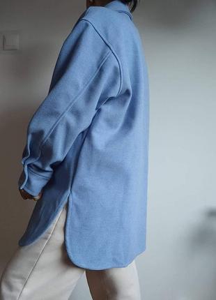 Стильна оверсайз подовжена плотна сорочка рубашка накидка від h&m7 фото