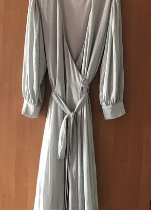 Платье-халат великий розмір выпускное серебряное роскошное сукня большой випускна размер 3xl4 фото