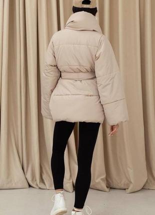 Дизайнерская зимняя куртка кимоно3 фото