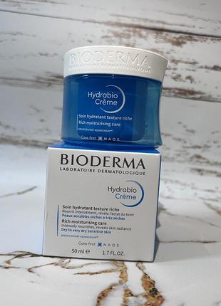 Зволожуючий крем bioderma hydrabio rich moisturising care для сухої шкіри 50 мл