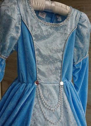 Платье золушки принцессы disney 7-8-9лет карнавальное платье