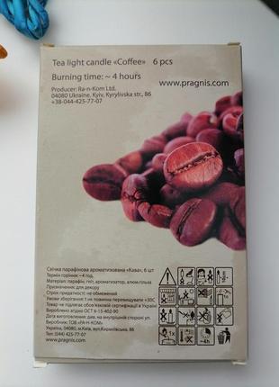 Набір свічок з ароматом кави 6 шт2 фото