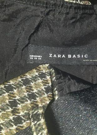 Клетчатая теплая юбка zara в корейском стиле р. 42-444 фото