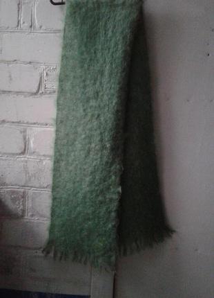 Зелений мохеровий шарф glen cree шотландія унісекс2 фото