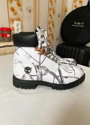 Нові зимові камуфляжні черевики timberland - white out camo premium boots