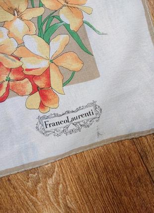 Вінтажна хустина franco laurenti з гарним принтом