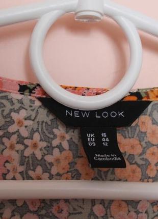Натуральна квіткова яскрава блузка, блуза, блузон на гудзиках, сорочка, рубашка 50-52 р.3 фото