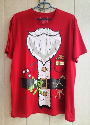 Футболка  f&f  с рождественским принтом