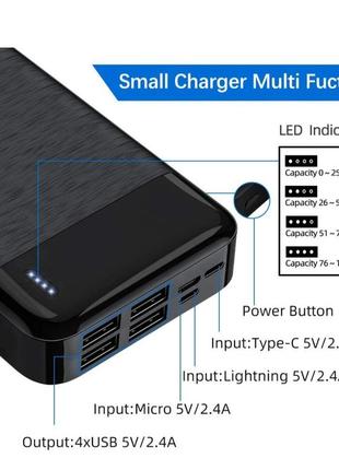 Потужний, якісний павербанк, батарея, повербанк 30000 mah