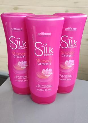 Крем гель для душа орифлейм шелк и орхидея silk cream orchid oriflame1 фото