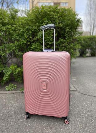 Дорожня валіза рожевий поліпропілен snowball1 фото