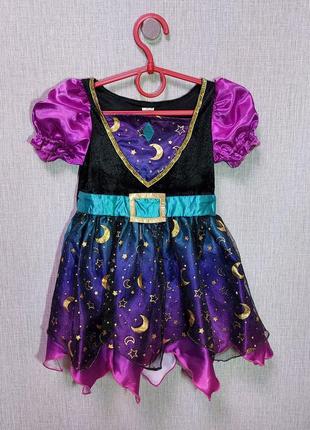 Новорічна сукня чарівниці, ночі, зірочки. розмір 86-92, на 1-2 роки.