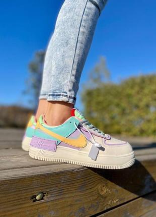 Жіночі кросівки зимові ❄️ nike air force shadow pale ivory
