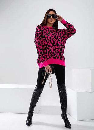 Туніка в принт свитер оверсайс 8