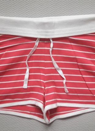 Класні трикотажні шорти принт смужки papaya