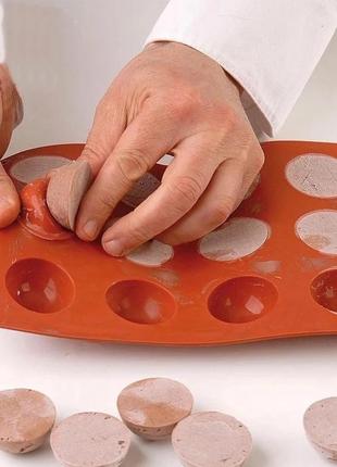 Силіконова форма для випікання напівсфери на 15 шт діаметр 4 см (29.5х17 см)5 фото