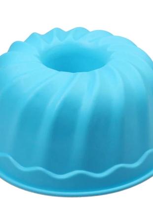 Силиконовая форма для кекса круглая с отверстием посередине диаметр 236 фото