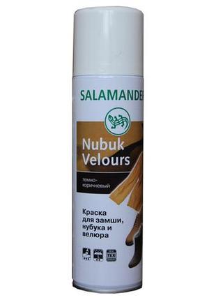 Фарба для замші і нубуку salamander nubuck velours fresh 200 ml чорний2 фото