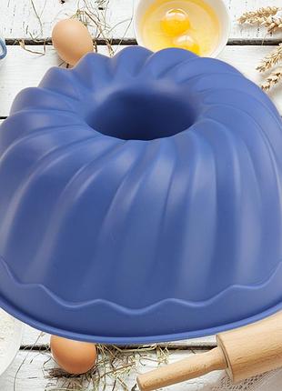 Силіконова форма для кексу кругла з отвором посередині діаметр 23