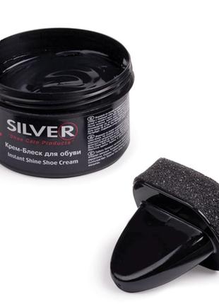 Крем-блеск для обуви silver anti-statik 50 ml черный