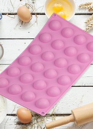 Силіконова форма для випікання напівсфери на 24 шт діаметр 3 см (29.5х17 см)