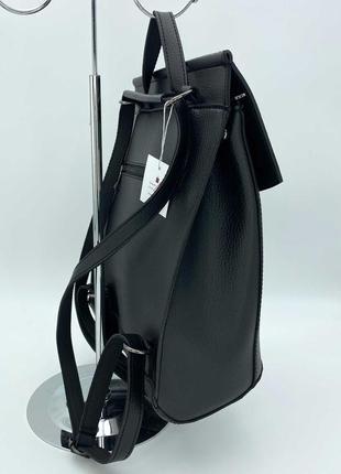 Сумка рюкзак трансформер базовый черный классический городской рюкзак а43 фото