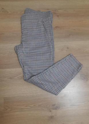 Актуальные трикотажные штаны лосины в гусиную лапку большой розмер3 фото