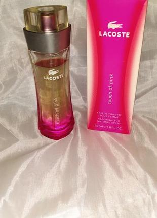 Lacoste touch of pink. туалетная вода для женщин 50ml.