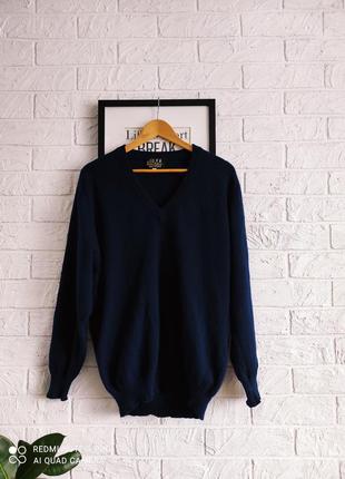 Светр кардіган  лонгслів пуловер  🐑  🔥 кашемір 💯 темно -синій, 44,l