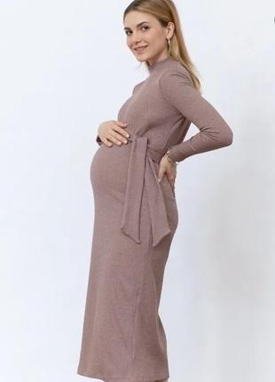Трикотажное платье для беременных3 фото