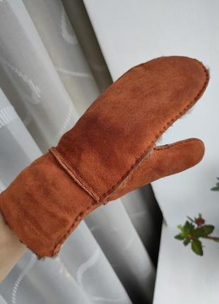 Перчатки варежки замшевые кожаные варежки перчатки очень теплые м3 фото