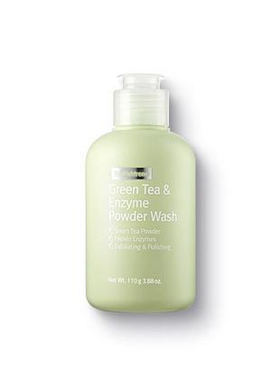 By wishtrend green tea & enzyme powder wash 110 гр - ензимна пудра для вмивання із зеленим чаєм