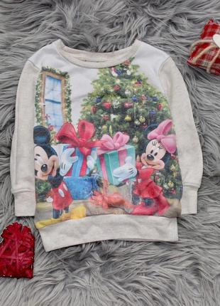 Кофта, світшот новорічний next 9-12 місяців