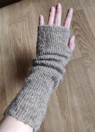 Zara длинные перчатки без пальцев
