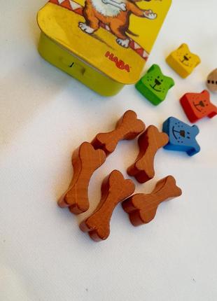 Haba 🐾🐕💕мини игра настольная собака пес и кости кубик в металлической коробке собачка2 фото