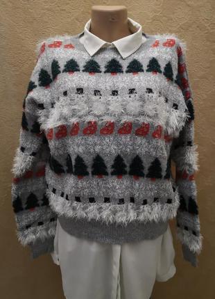 Новорічний святковий світер сніговиками трака