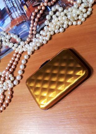 Мегакласний стильний аксесуар вашого гардероба - футляр гаманець кошелек картки гроші новий золото