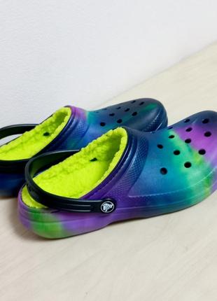Теплые сабо crocs / крокс / crocs с мехом / кроксы / j6 w7 / трендовые кроксы / сабо / калоши /crocs з хутром/крокси3 фото