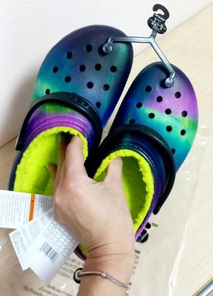 Теплые сабо crocs / крокс / crocs с мехом / кроксы / j6 w7 / трендовые кроксы / сабо / калоши /crocs з хутром/крокси10 фото