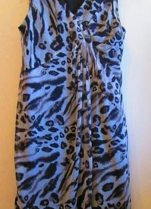 Очень красивое нарядное платье fransa принт драпировка размер l